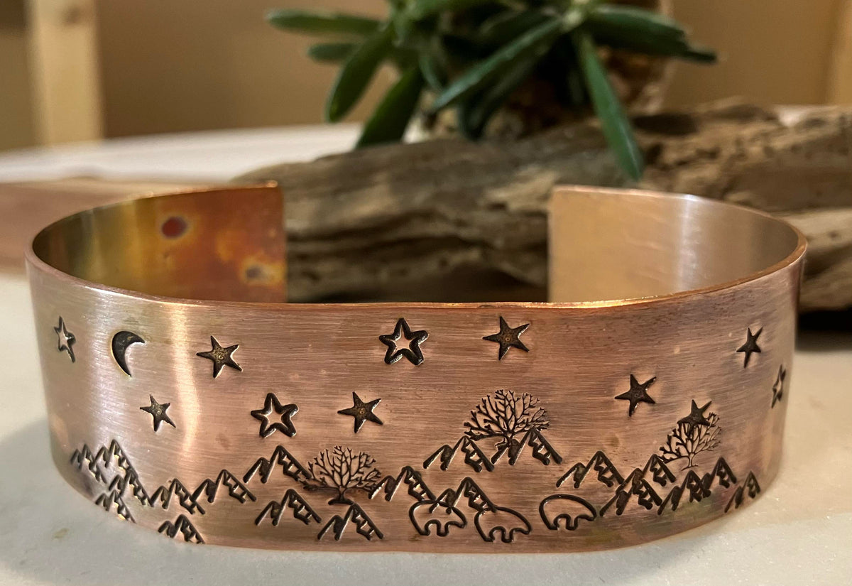 Love Letters Hand Stamped Cuff Bracelet (Multiple Styles/Colors)