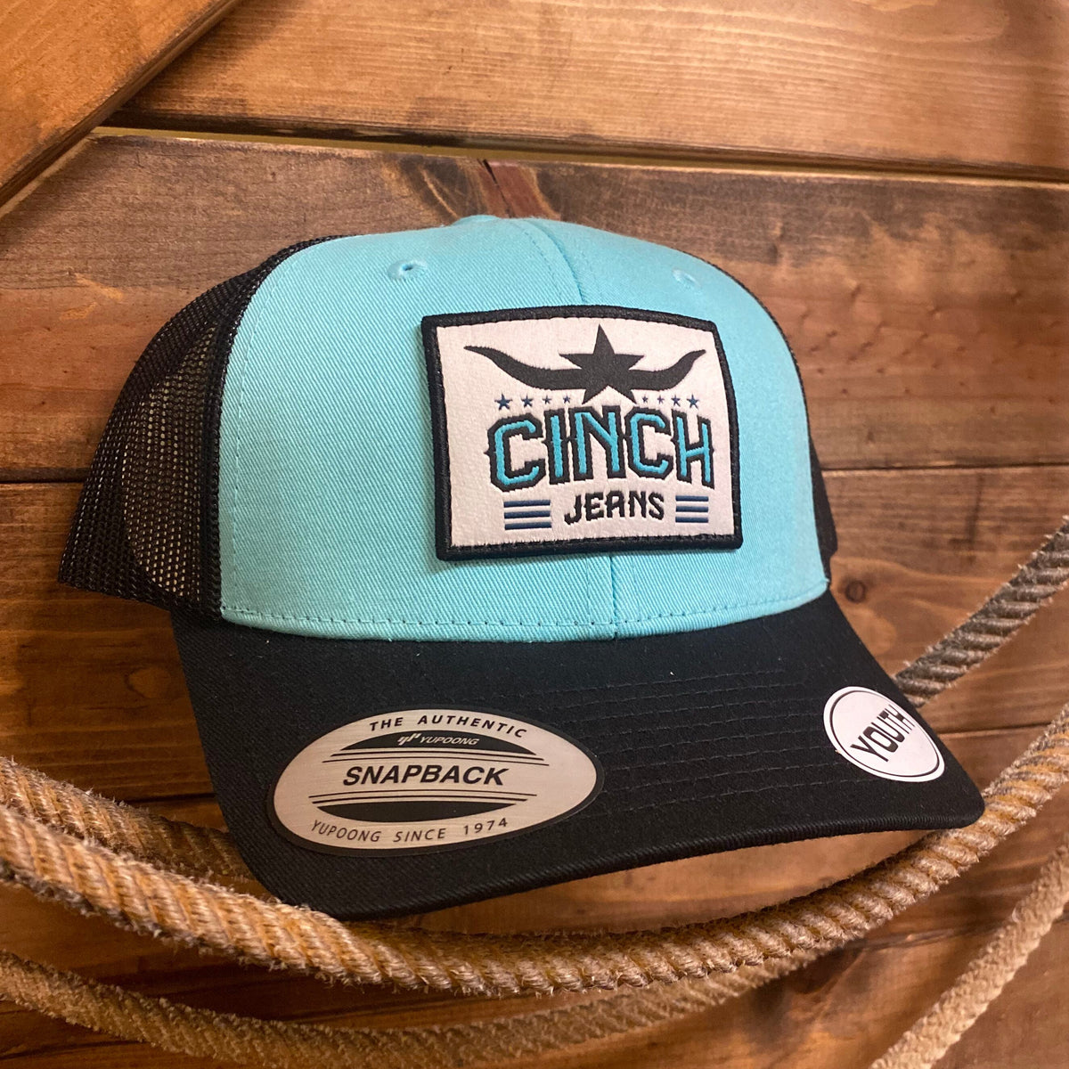 Cinch Youth Trucker Cap in Turquoise