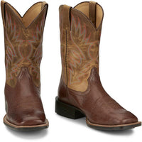 Justin Men's Conroe 11" Smooth Ostrich Western Boot in Kango Tobac