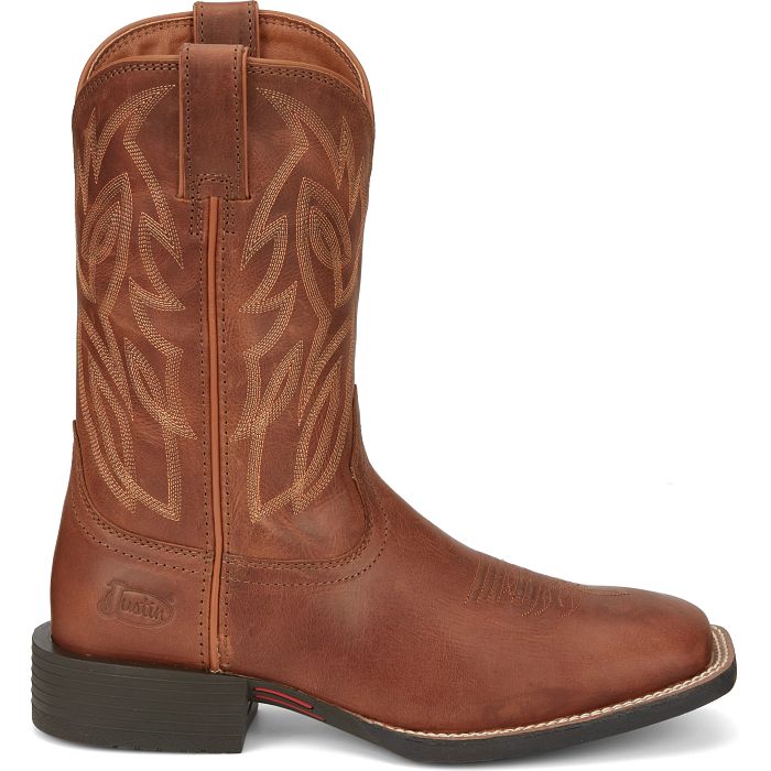 Justin Men's Canter 11" Western Boot in Hazel Brown