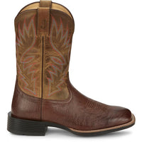 Justin Men's Conroe 11" Smooth Ostrich Western Boot in Kango Tobac