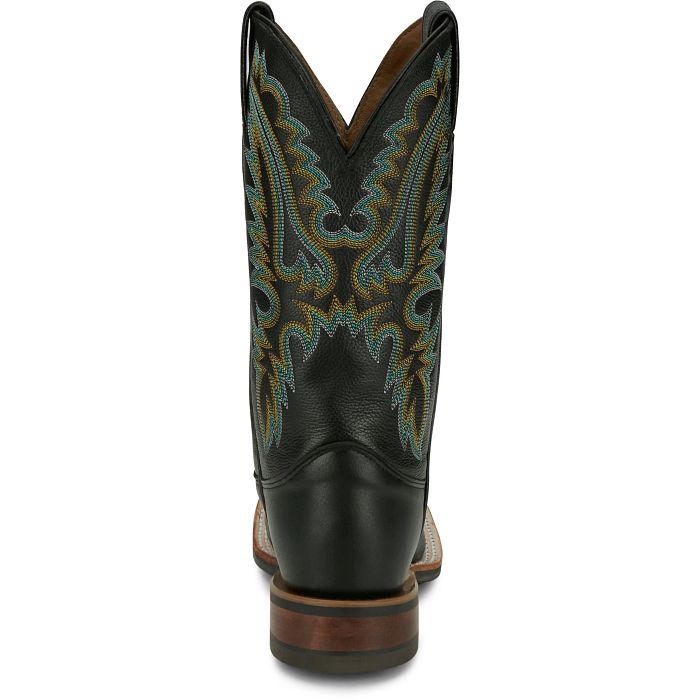 Justin Women's Shay Western Boot in Jet Black Cowhide