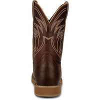 Justin Men's Daywork 11" Water Buffalo Steel Toe Work Boot in Pecan