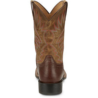 Justin Men's Conroe 11" Smooth Ostrich Western Boot in Kango Tobac