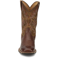 Justin Men's Conroe 11" Smooth Ostrich Western Boot in Kango Tobac