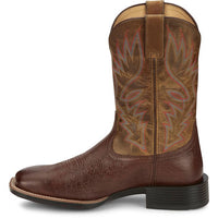 Justin Men's Conroe 11" Smooth Ostrich Western Boot in Kango Tobac