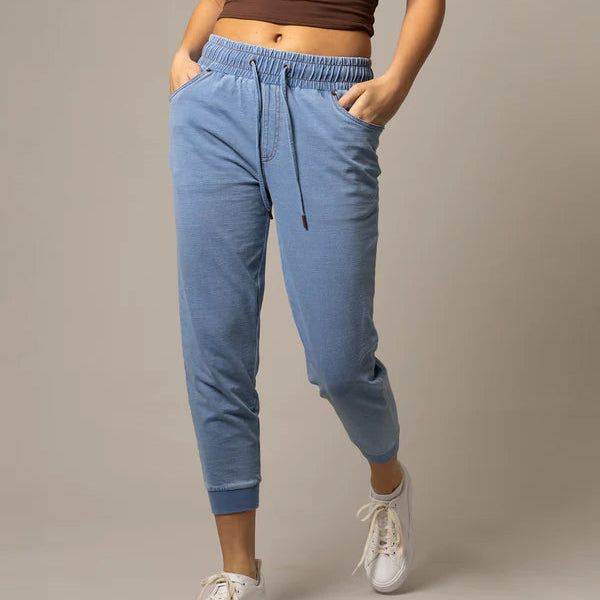 Kimes Ranch Women's Joanie Joggers in Light Wash Indigo
