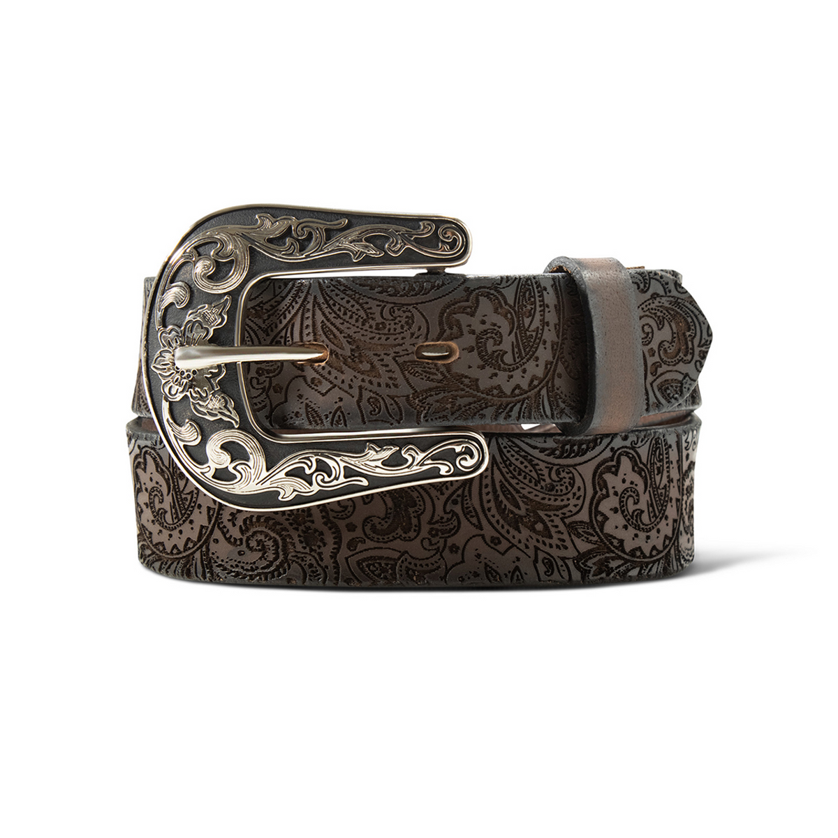 Ariat Girls Paisley Western Belt in Brown