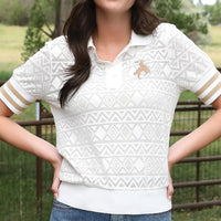 Cruel Women's S/S Lace Polo in White