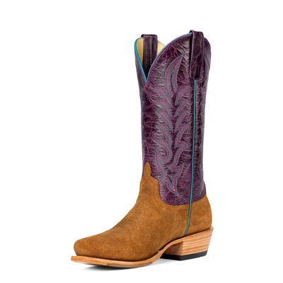 Macie Bean Women's Top Hand Snuffy Waxy Commander Western Boot in Tan