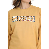 Cinch Women's Logo Sweatshirt in Gold