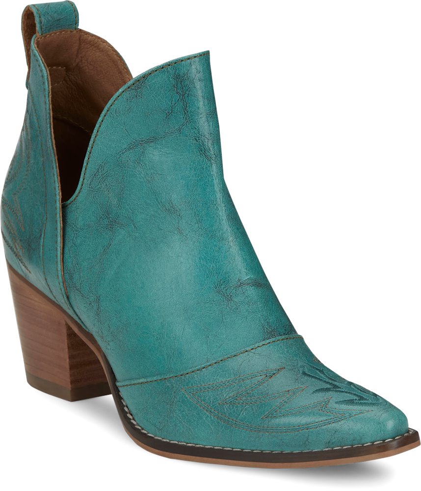 Nocona Women's Micki Turquoise Cowhide Western Bootie