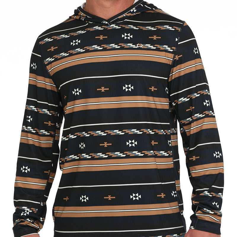 Cinch Men's Southwestern Arenaflex Performance Hoodie in Dark Navy