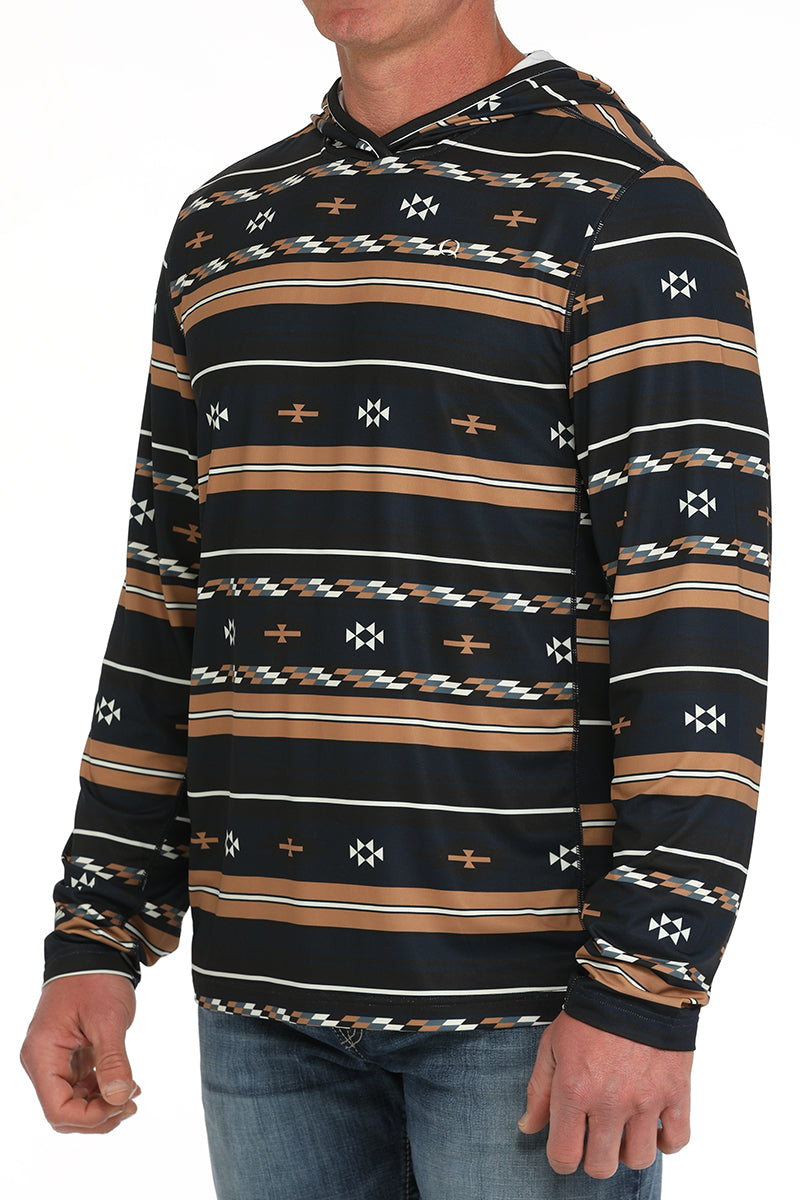 Cinch Men's Southwestern Arenaflex Performance Hoodie in Dark Navy