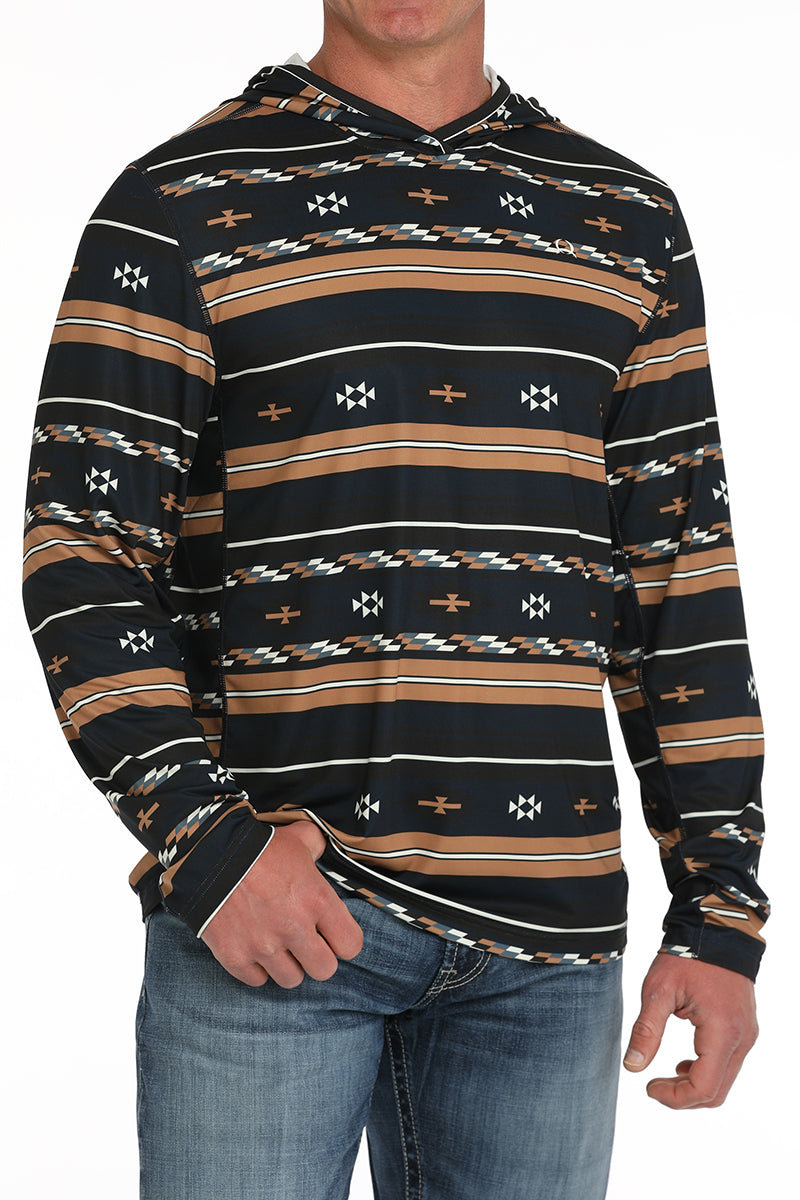 Cinch Men's Southwestern Arenaflex Performance Hoodie in Dark Navy