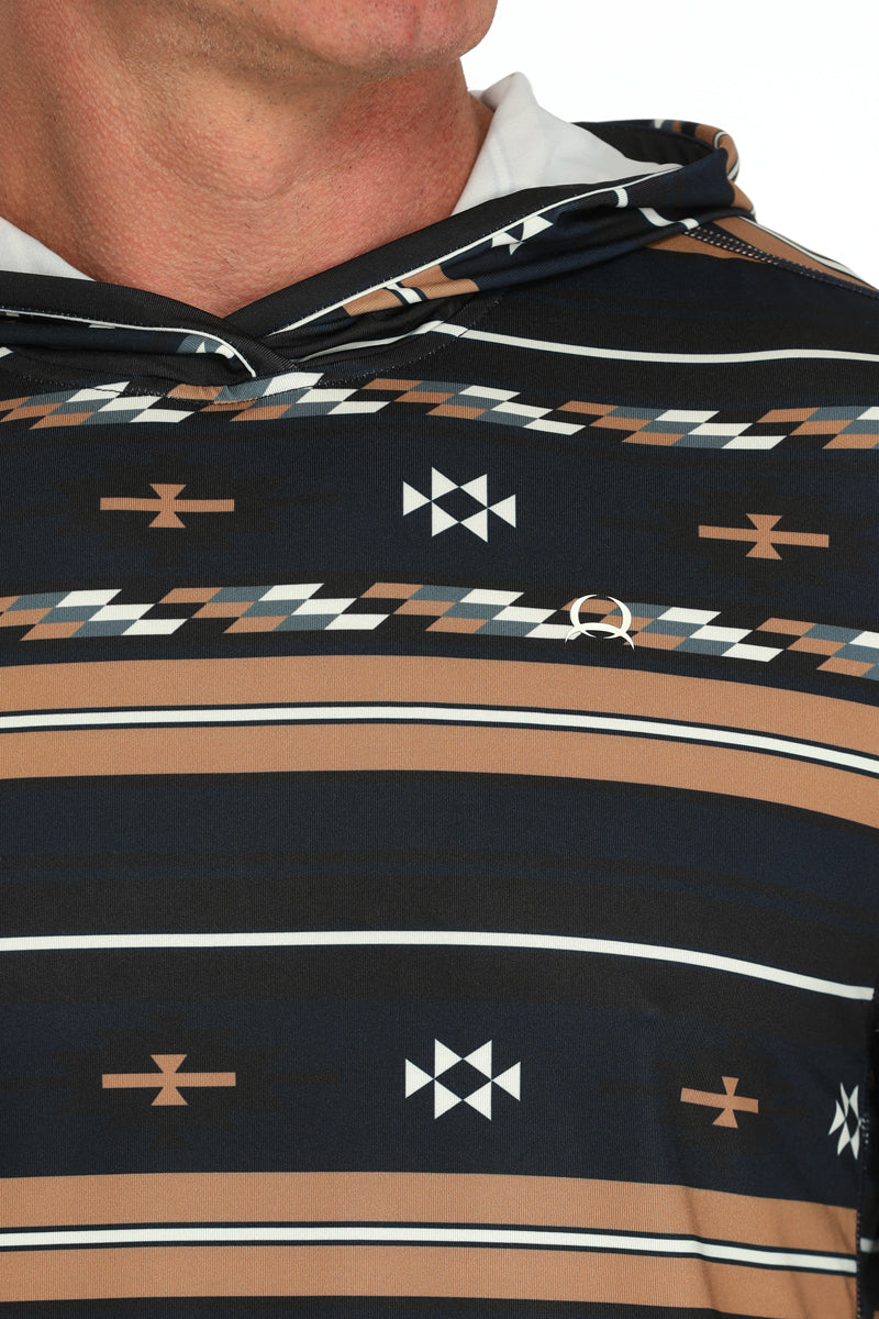 Cinch Men's Southwestern Arenaflex Performance Hoodie in Dark Navy