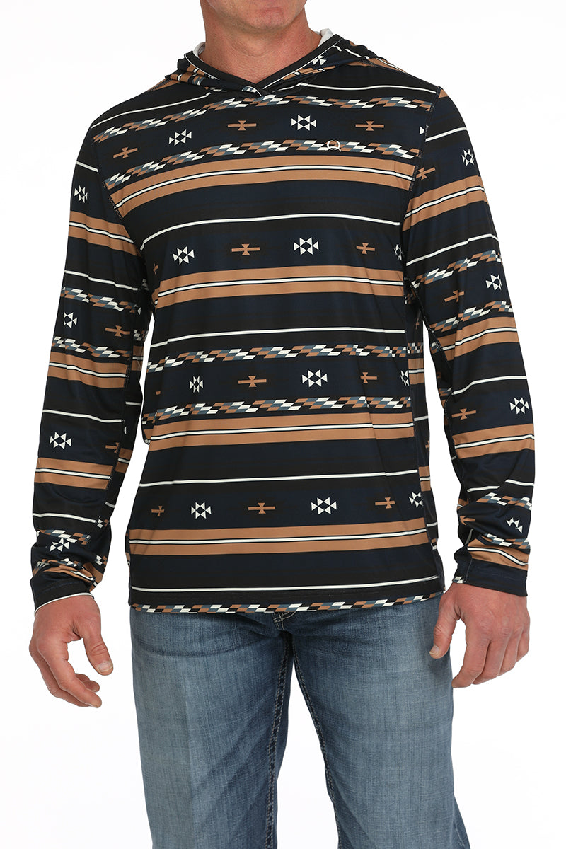 Cinch Men's Southwestern Arenaflex Performance Hoodie in Dark Navy