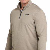 Cinch Men's L/S Arenaflex Quarter Zip Pullover in Stone