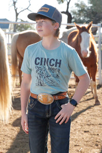 Cinch Boy's CINCH Rodeo Graphic T-Shirt in Mint Green