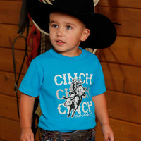 Cinch Baby & Toddler Boy's S/S Bucking Bull Tee in Teal
