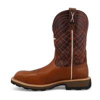 Twisted X Men's Nano Safety Toe Western Work Boot in Umber and Baked Clay