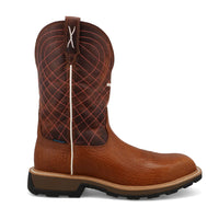 Twisted X Men's Nano Safety Toe Western Work Boot in Umber and Baked Clay