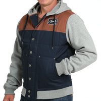 Cinch Men's Hoodie Jacket in Grey and Blue