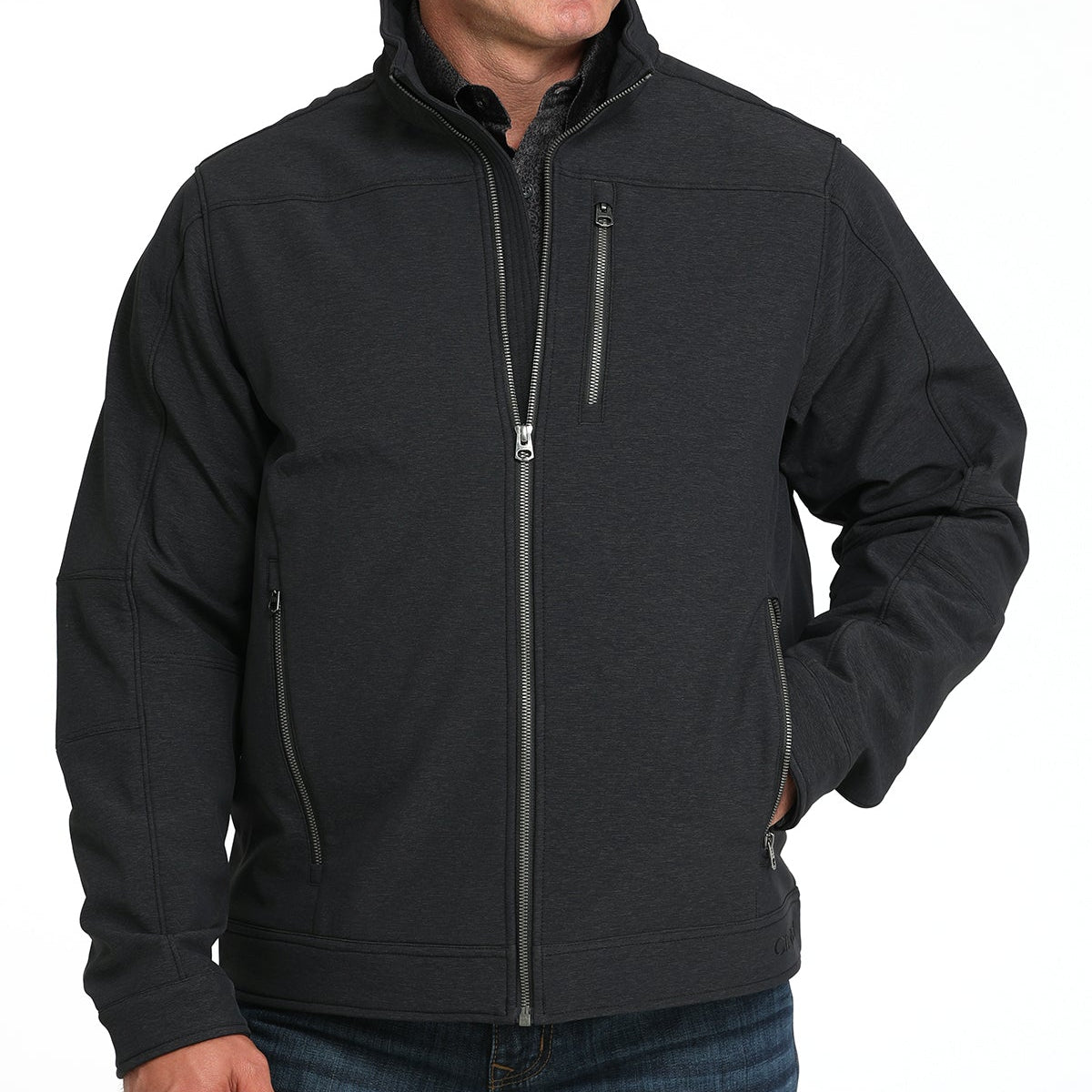 Cinch Men's Concealed Carry Bonded Jacket in Black