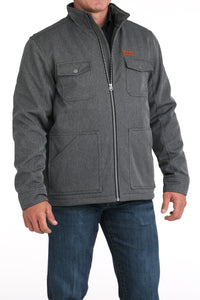 Cinch Men's Concealed Carry Bonded Jacket in Black Herringbone