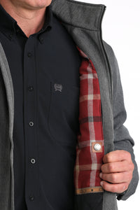 Cinch Men's Concealed Carry Bonded Jacket in Black Herringbone