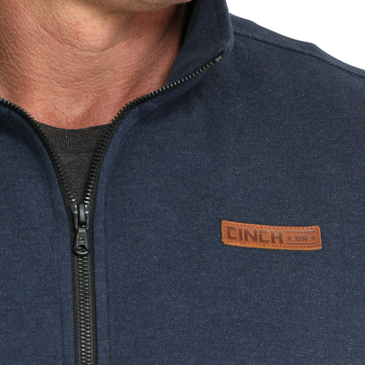 Cinch Men's Logo Half Zip Pullover in Navy