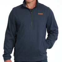 Cinch Men's Logo Half Zip Pullover in Navy
