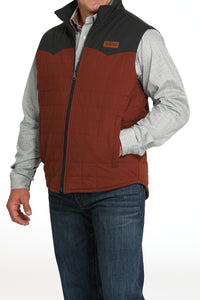 Cinch Men's Reversible Vest in Aztec and Brown