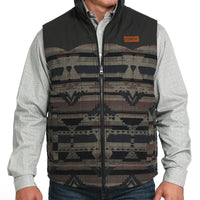 Cinch Men's Reversible Vest in Aztec and Brown