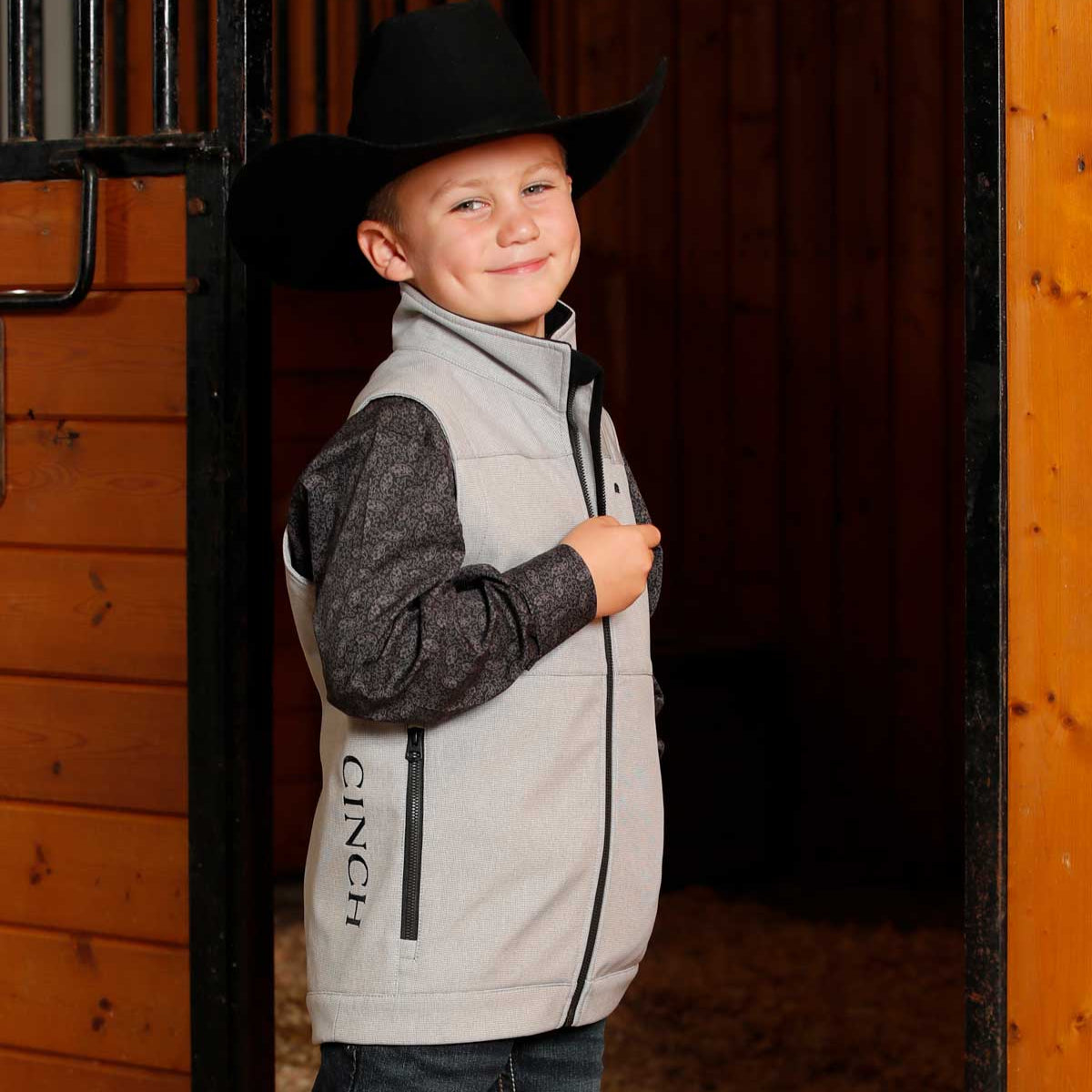 Cinch Boy's Bonded Vest in Grey