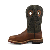 Twisted X Men's 12" Western Nano Toe Work Boot in Lion & Dark Olive