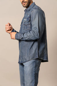 Kimes Ranch Men's L/S Memphis Western Snap Shirt in Indigo