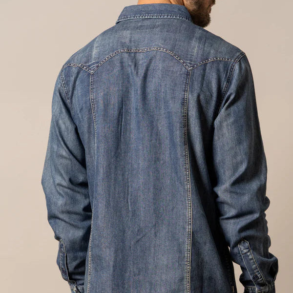 Kimes Ranch Men's L/S Memphis Western Snap Shirt in Indigo