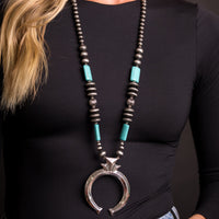 West & Co. Silver Navajo Inspired Pearl & Naja Beaded Pendant Necklace