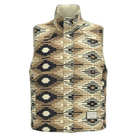 Hooey Women's Reversible Puffer Vest in Cream Saddle Blanket