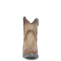 Circle G Women's 7" Almond Embroidery Snip Toe Ankle Boot