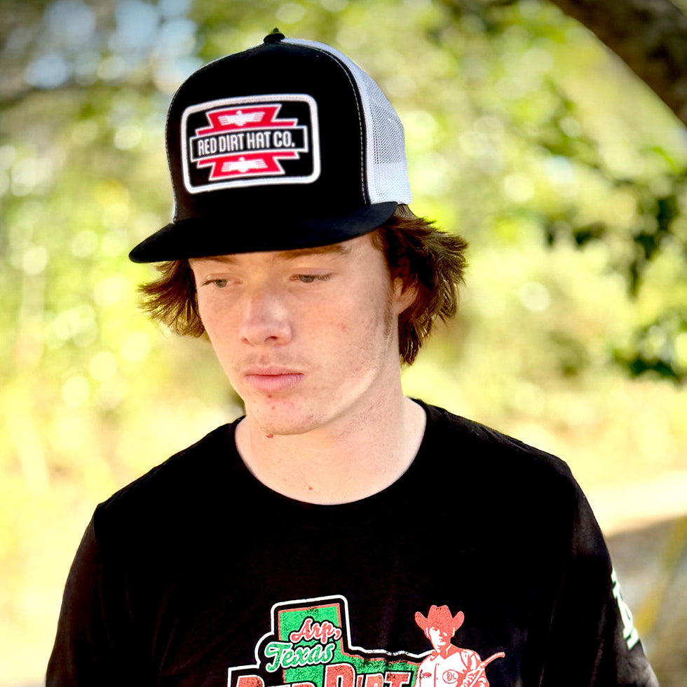 Red Dirt Hat Co. Tater Hat in Black and White