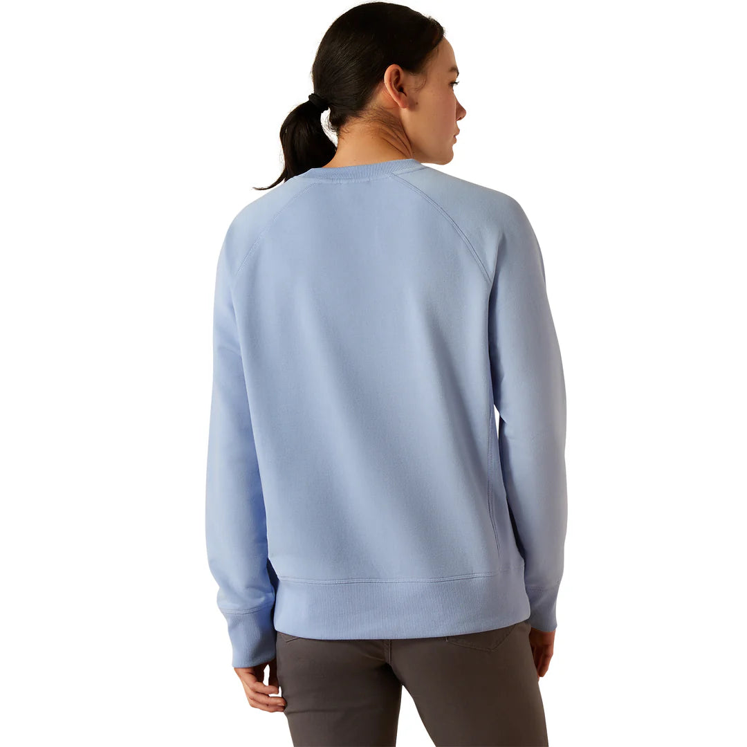 Ariat Women's Rebar Workman Washed Fleece Sweatshirt in Lavender Lustre (Available in Plus Sizes)