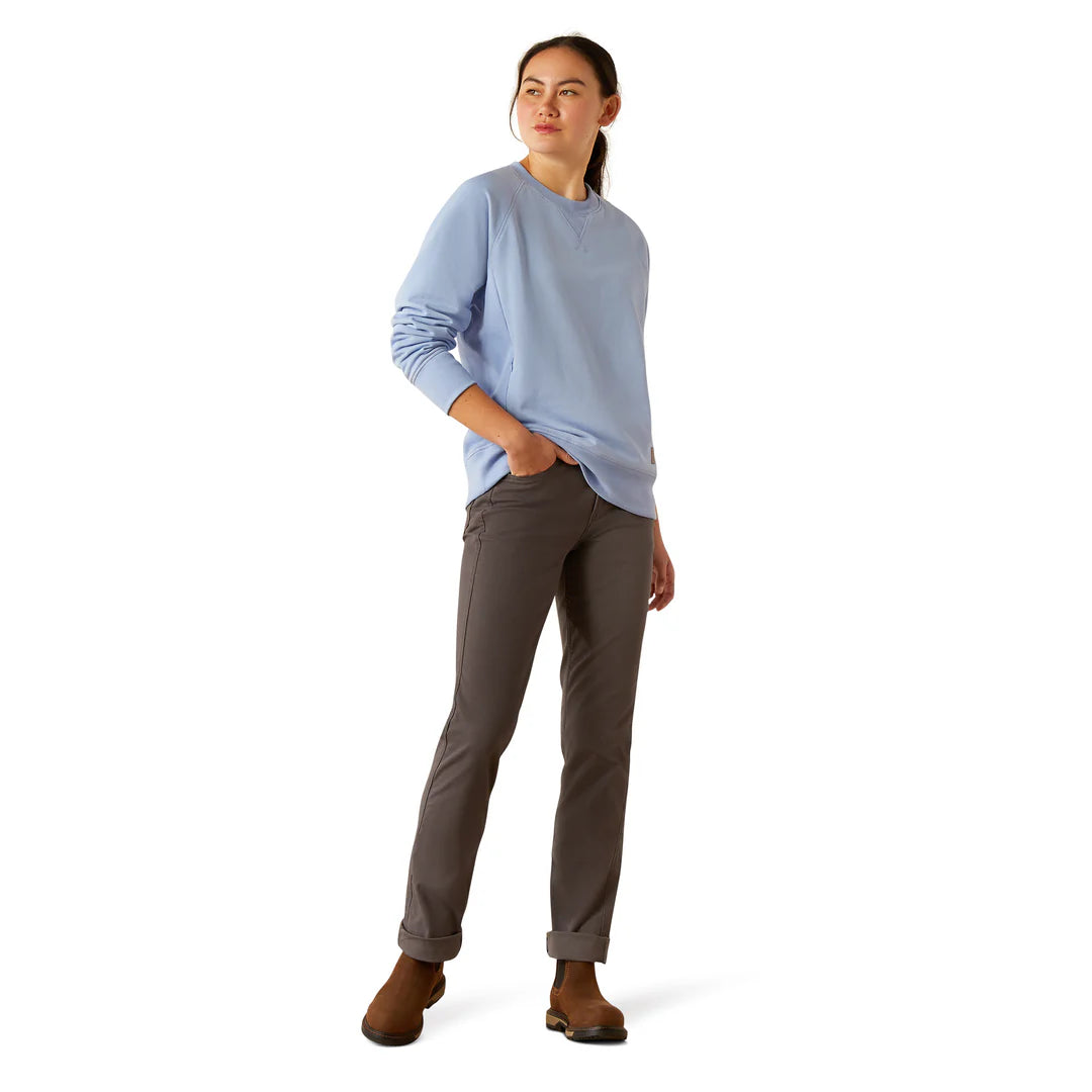 Ariat Women's Rebar Workman Washed Fleece Sweatshirt in Lavender Lustre (Available in Plus Sizes)