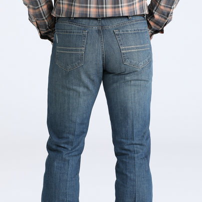 Cinch Men's Silver Label Slim Fit Straight Leg Jean in Medium Wash