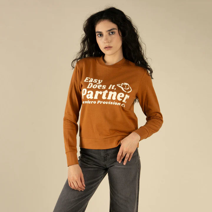 Sendero Provisions Co. Women's Easy Does It Drop Shoulder Sweatshirt in Meerkat