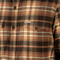 Sendero Provisions Co. Men's L/S Moab Stretch Flannel Shirt in Brown