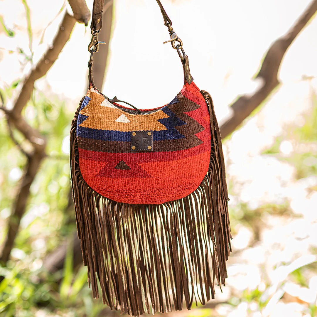 STS Ranchwear Crimson Sun Nellie Fringe Bag