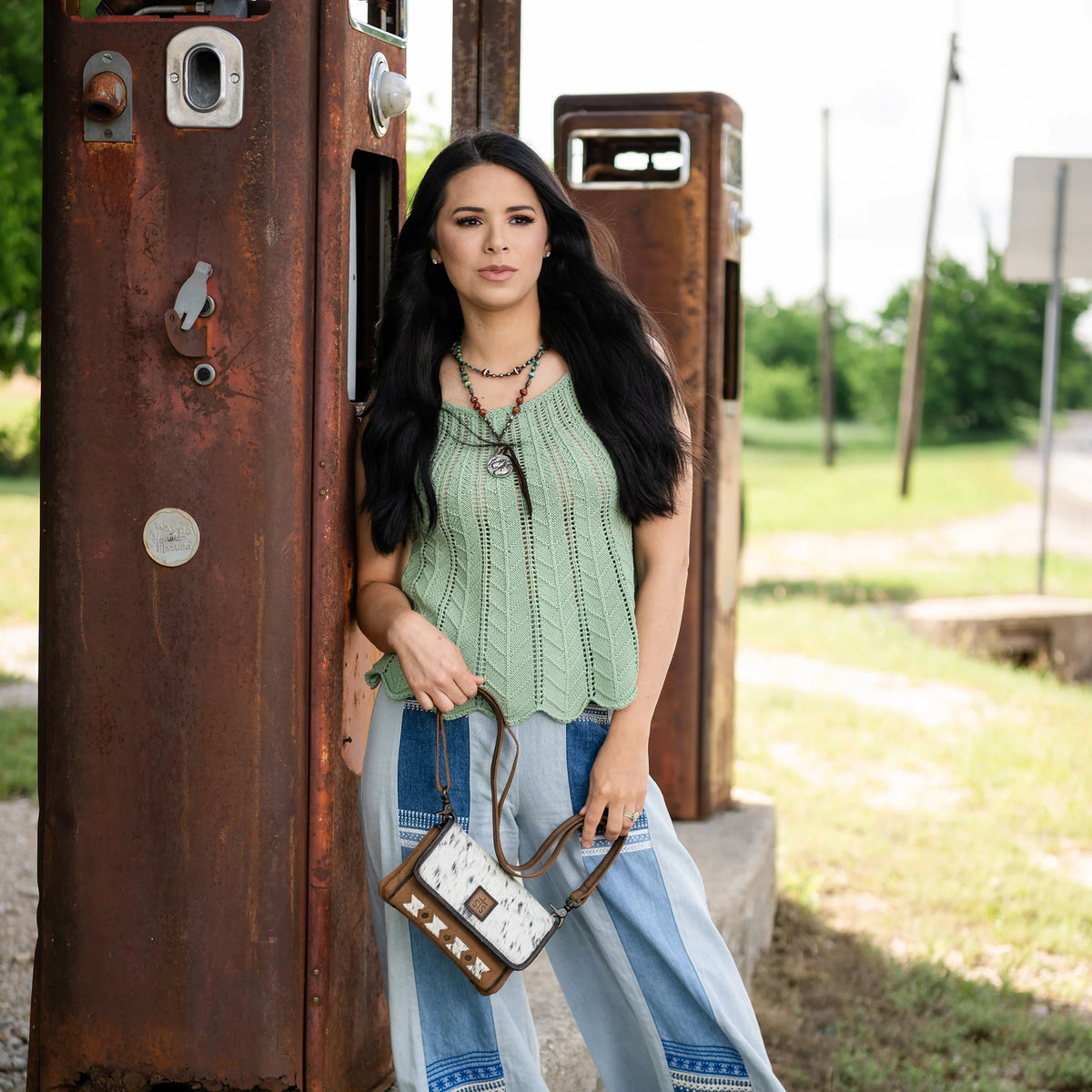 STS Ranchwear Roswell Cowhide Harper Crossbody Bag