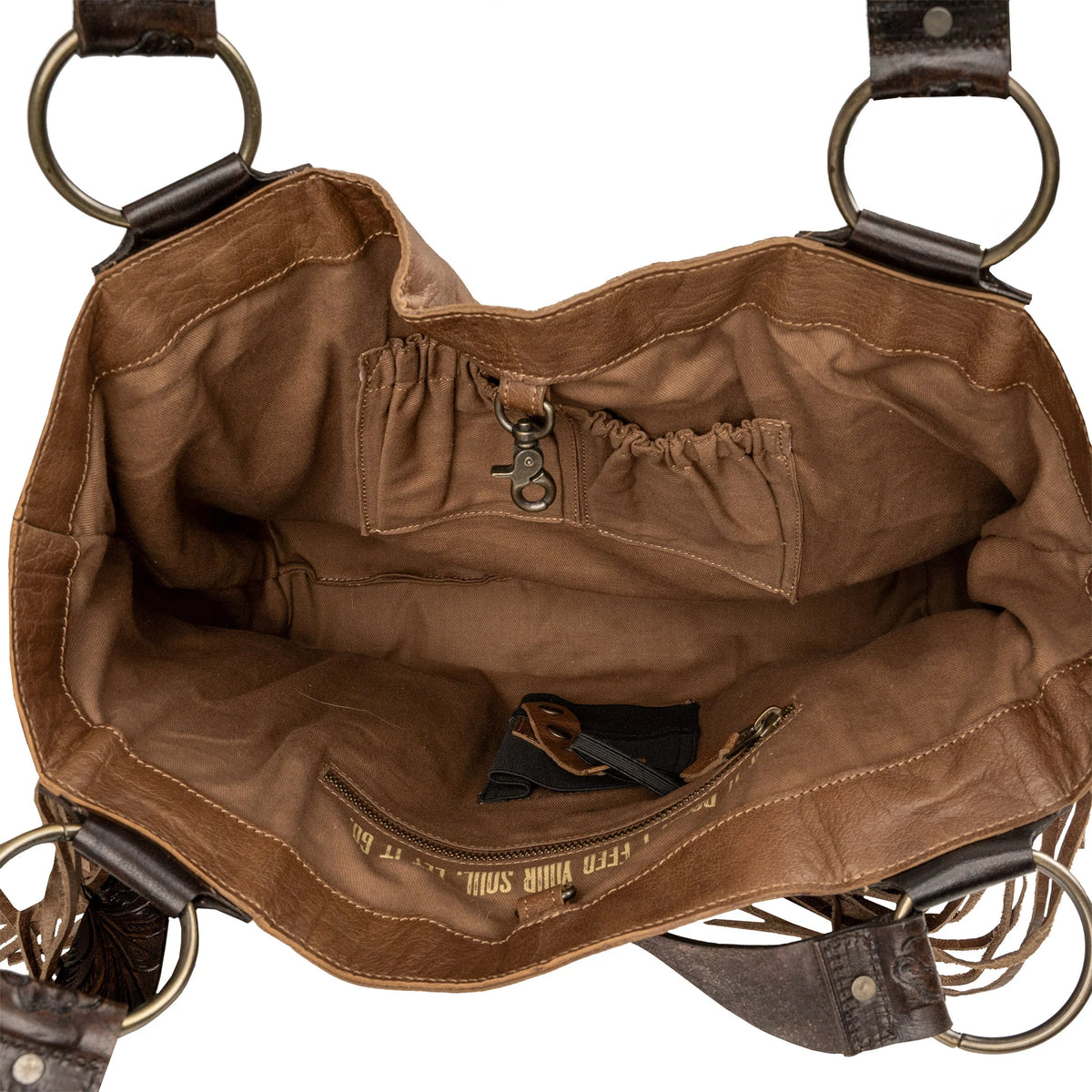 STS Ranchwear Boho Cowgirl Large Brown Leather Tote Bag